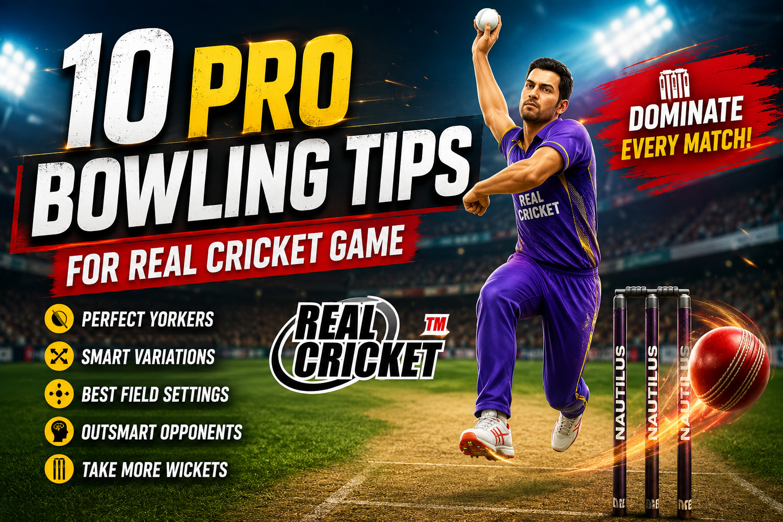 10 Pro Bowling Tips for Real Cricket Game: Take Wickets Easily